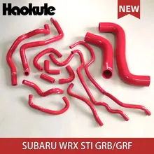 Performance Silicone Radiator Silicone Hose Kits for SUBARU IMPREZA WRX STI GRB GRF STI10 14PCS BLUE,RED,BLACK racing silicone turbo intake induction hose kit 1 pc for subaru impreza wrx grb ej25 07 ver 10 1 pc tk sbi004