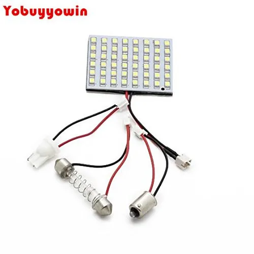 Kit 4 Placa 48 Led Super Branca Pingo Siluro Teto Porta Mala 12V Super Branca Siluro Teto Farolete T10