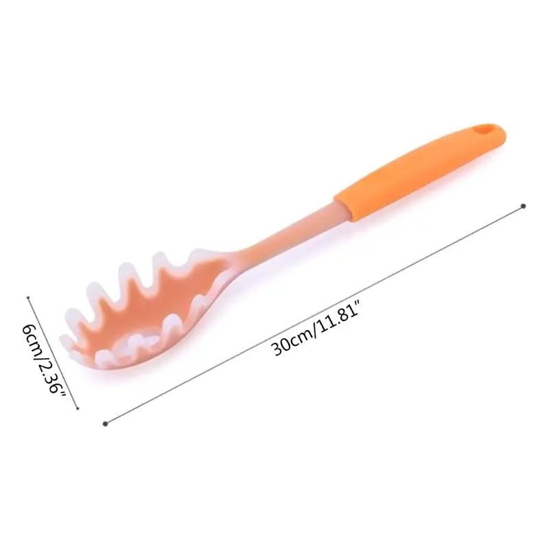 VFGTERTE 1 шт. практичный силикон пластиковая ручка спагетти, макароны, лапша ложка совок дуршлаг для кухни инструменты случайных цветов