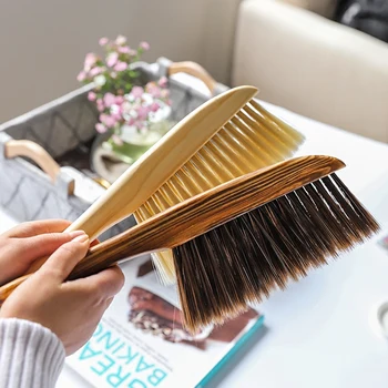 New Long Handle Bristles Bed Brush Wooden Antistatic Dust Brushes Carpet Sofa Clothes Sweeping Broom Household Cleaning Tools 1