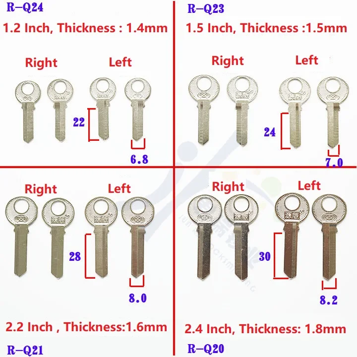 

(5pcs/lot)original padlock blank key Three-ring key embryo padlock key batch
