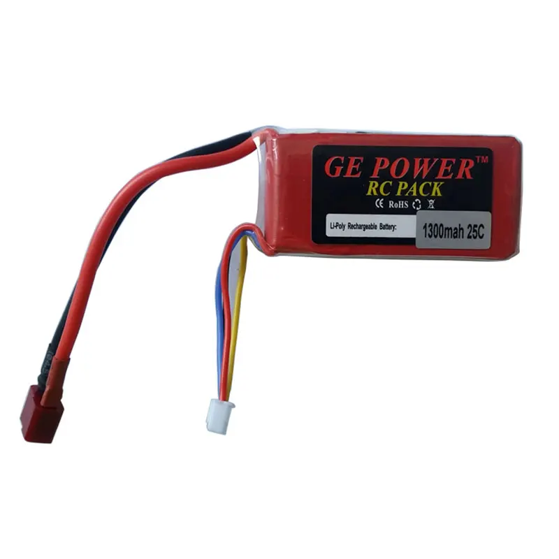 

A product GE power 3S 11.1v 1300mah 25C glider ducted small Cessna aircraft model lithium battery