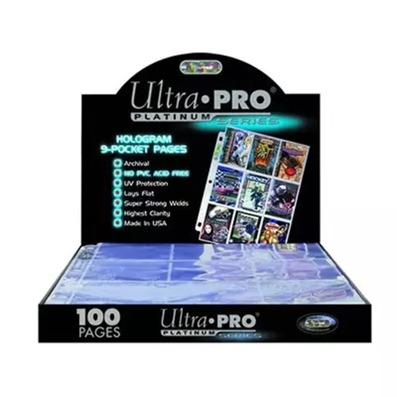 

Cards Pages High Quality Ultra Pro Cards Album pages Cards Collection book pages with 9 slots/page for Board Trading cards game