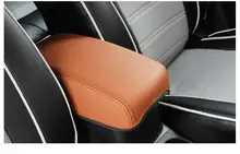 Автомобиль подлокотник окно кобура Искусственная Кожа, коричневый цвет для MITSUBISHI ASX Аксессуары 2011 2012 2013 2014 2015 2016