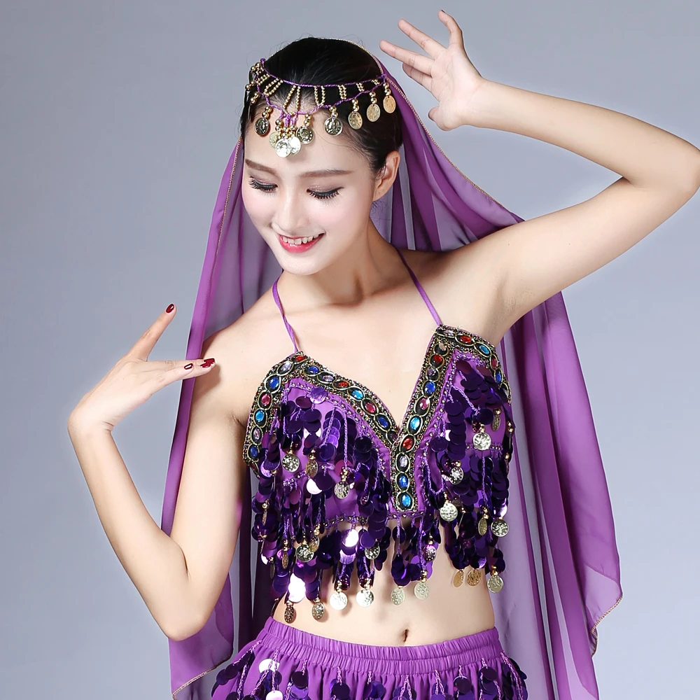 Rainbow Sequin Tassel Mermaid Mirror Festival Body Harness Bra Bralette Crop Top Beading Coins Lace-Up Chiffon Boho Cami Top