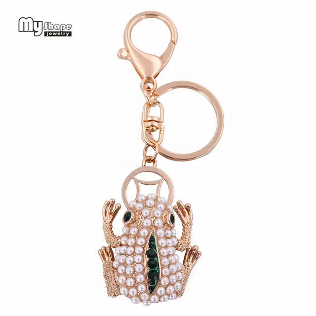 My Shape Cute Crystal Frog Key Chain Handbag Keyrings Llaveros Pet My Shape Cute Crystal Frog Key Chain Handbag Keyrings Llaveros Pet Charms Keychains Purse Bag Beneficial