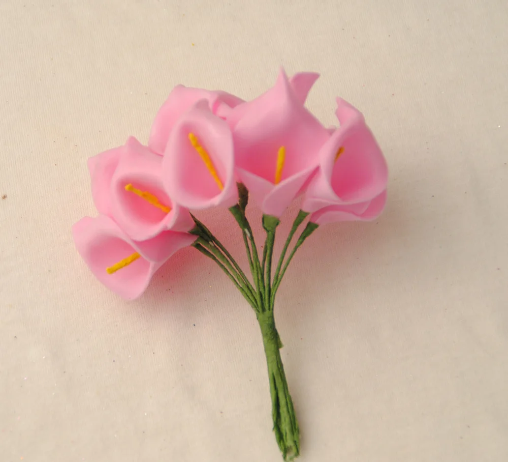 Multicolor handmade pe foam Calla Lily flower Bouquet/ Scrapbooking