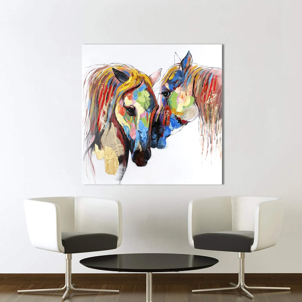 HDARTISAN настенная художественная картина с изображением животных, Картина на холсте с лошадиной для гостиной, домашний декор, без рамки, напечатанная живопись