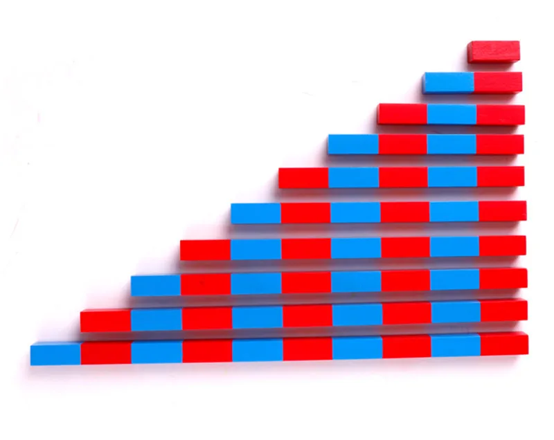 Детские игрушки маленькие Счетные палочки Монтессори математика 1-25 см красные и синие стержни математическая игрушка обучение и образование классические деревянные детские игрушки