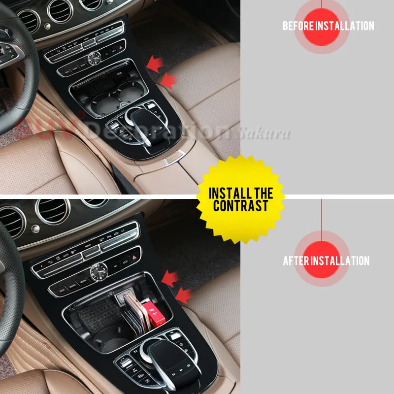 Replacement parts Accessories font b Car b font Water Cup holder organizer storage box for Mercedes