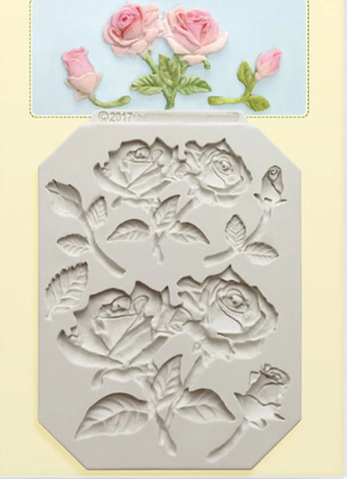 2017 New Arrival Mould Silicone Fondant Mold Clay Beautiful Rose Candy
