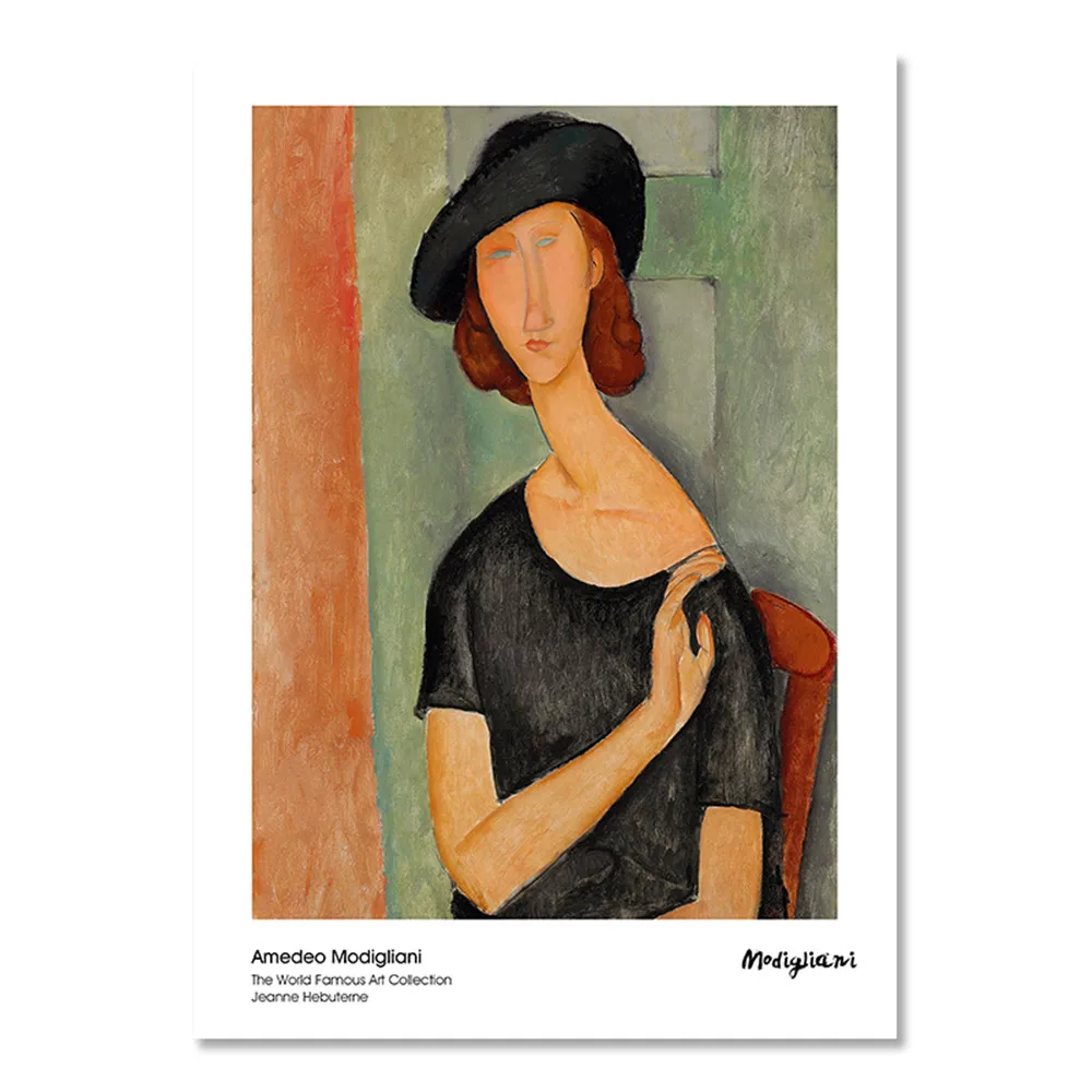 Современный Vogue Женский портрет от Amedeo Modigliani холст печать живопись плакат Настенные картины для гостиной домашний Декор стены Искусство - Цвет: 2