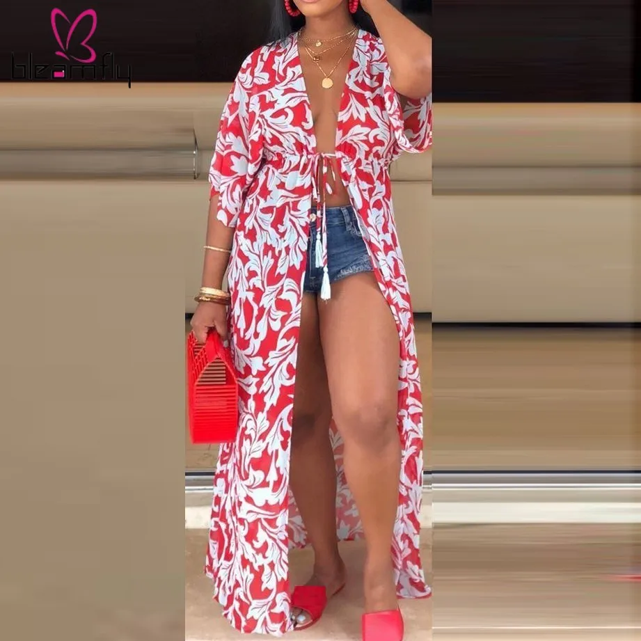 

Women Casual Floral Printed Kimono Blouse Short Sleeve Loose Open Cardigan Summer Beach Cover Up Shirt Blusas Mujer Tops 2019
