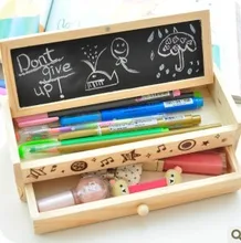 New style super lovely wood DIY big size pencil box,case free shipping