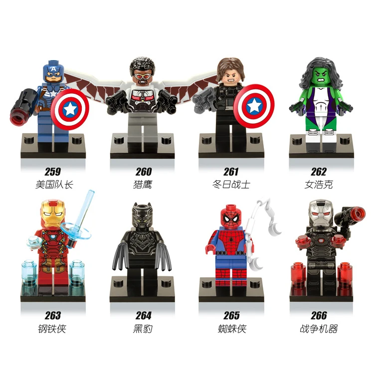 Black panther super heroes legoing marvel Captain America Building Blocks font b Toys b font for