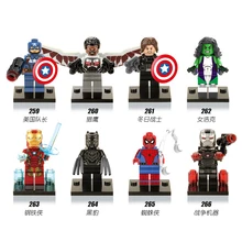 Black panther super heroes legoing marvel Captain America Building Blocks font b Toys b font for
