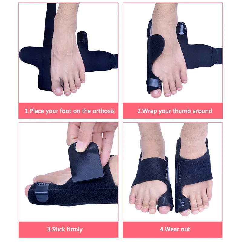 2pcs Bunion Corrector Splint Toe Straightener Brace Hallux Valgus Pain Relief Foot Care Hallux Valgus Corrector Orthopedic Tool