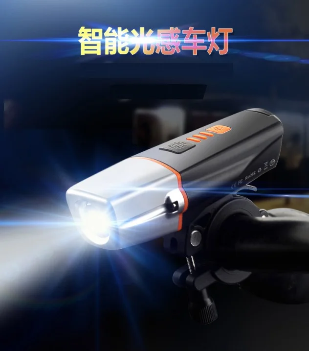 Excellent Newest Bicycle Front Rechargeable Light Cycling Bike Power Bank Flashlight Waterproof Headlight Bicycle Lamp Bike Accessories 3