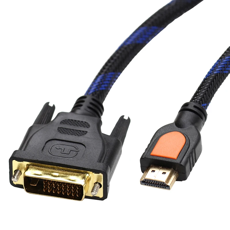 HDMI к DVI-D 24+ 1 pin кабель адаптера 720p hdmi к DVI malefor lcd DVD HDTV xbox PS3