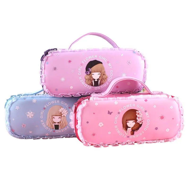 Large capacity pencil case Korean version of the simple girls pencil