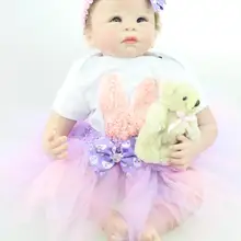 22 дюйма 55 см кукла-реборн игрушки силиконовые младенцы boneca ребенок настоящий живой brinquedos лучший детский подарок на день рождения