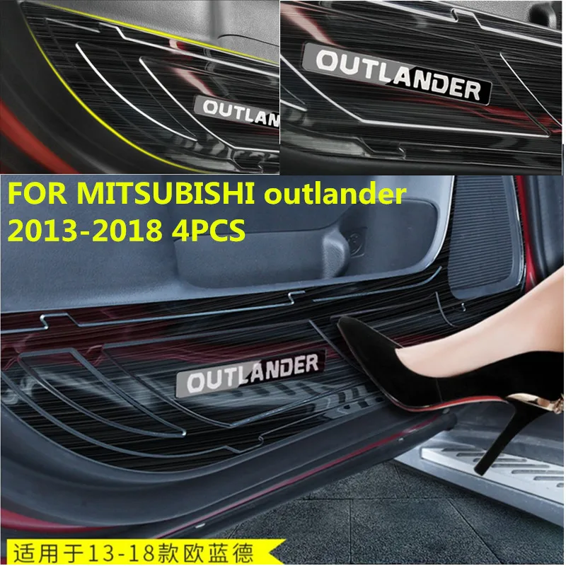 

FOR MITSUBISHI outlander 2016-2018 stainless steel 4PCS decorative door anti-kick panel decorative car sticker accessories