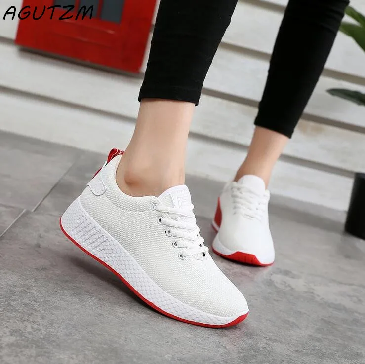 

AGUTZM Breathable air mesh women sneakers spring 2018 new arrival shoes woman cotton wedges sneakers female shoes size 35-40