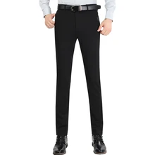 Осенне-зимние мужские брюки, мужские шелковые брюки, деловые мужские брюки в западном стиле, брюки, официальные свадебные платья, размер 33-40