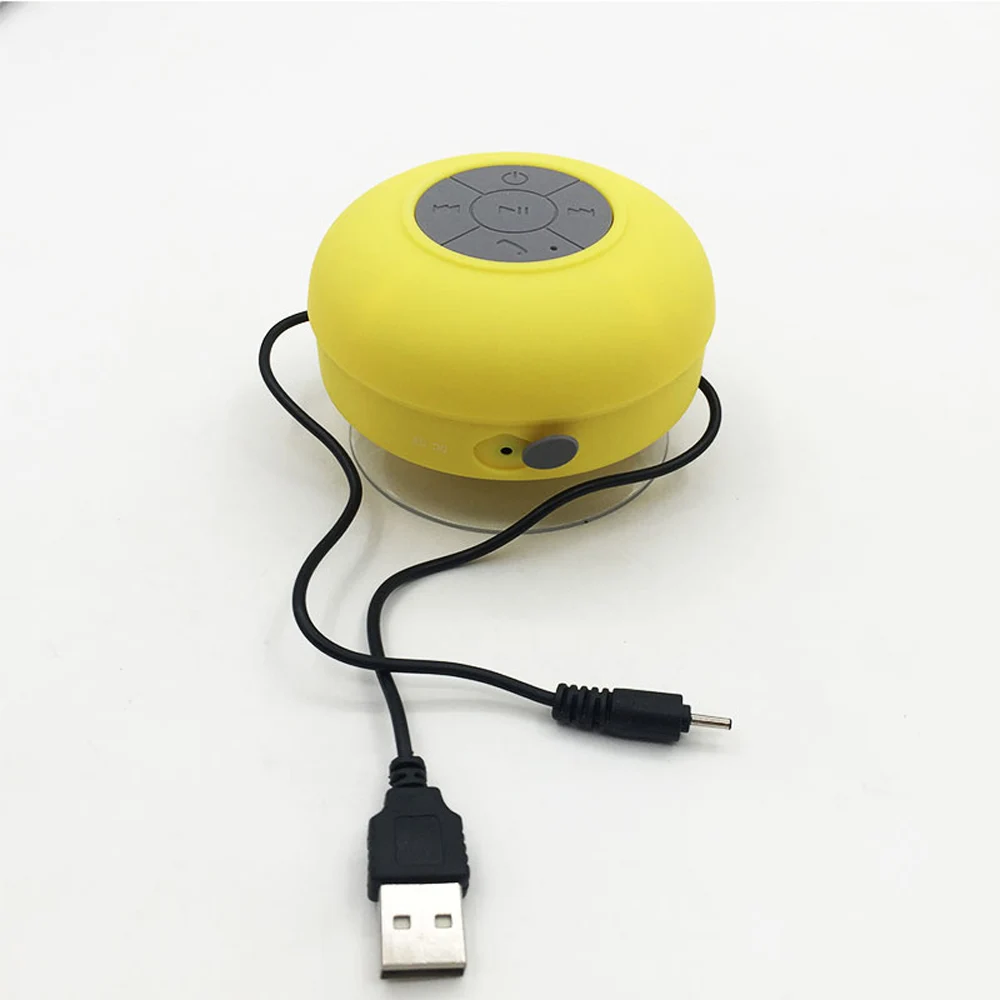 Waterproof Bluetooth Speaker With Sucker Mic Wireless Portable Mini Handsfree Car Call Shower Audio Speakers Player For Xiaomi iPhone Samsung Huawei Support FM Radio AUX 3.5mm TFSD Card Voice (17)