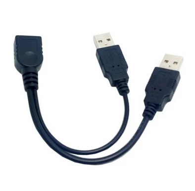 Dual 2 port USB 2 0 Male to Female Splitter Hub Charge Y Cable Copper Wire