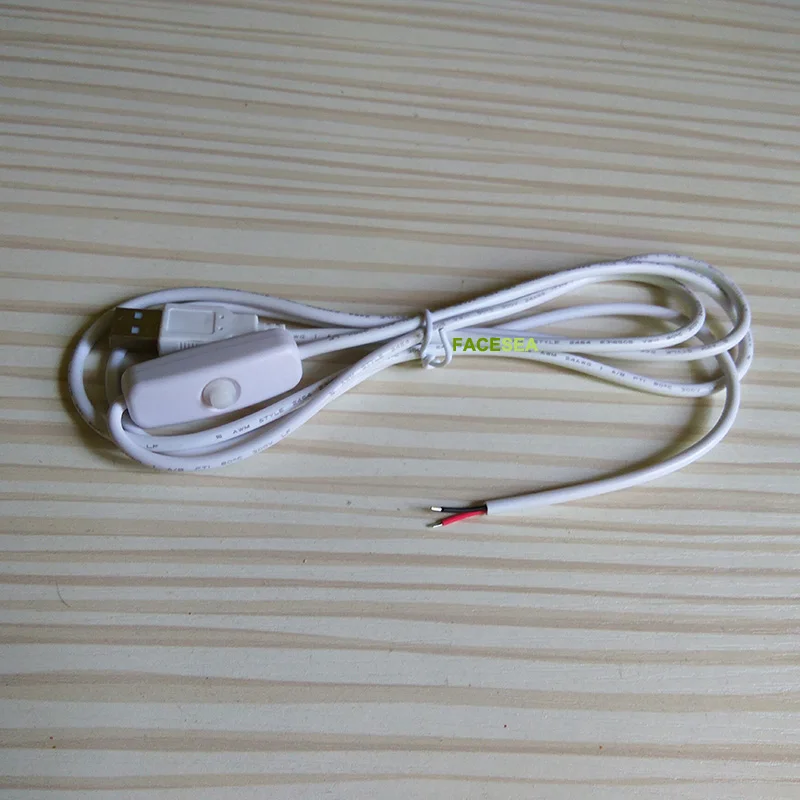 1 ~ 10 шт. 5 м USB светодиодный кабель удлинитель с переключателем ВКЛ/ВЫКЛ для