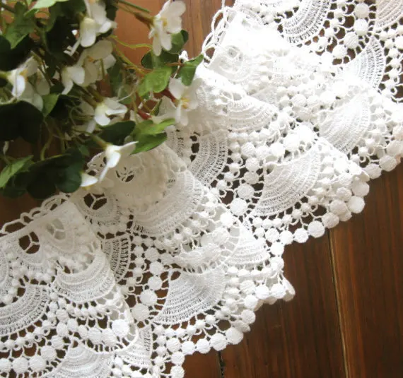 off white cotton lace trim 100 cotton by the yard, LT010COin Lace