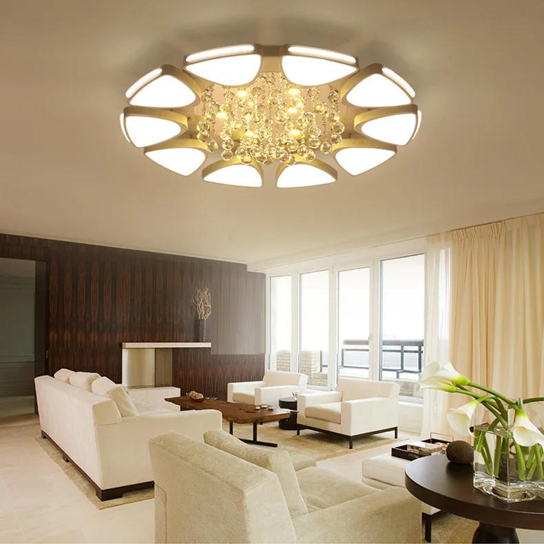 Us 174 81 32 Off Modern Contemporary Crystal Ceiling Light Flush Mount Led Lighting Fixture Empire Antique Bedroom Livingroom Lamp In Ceiling Lights