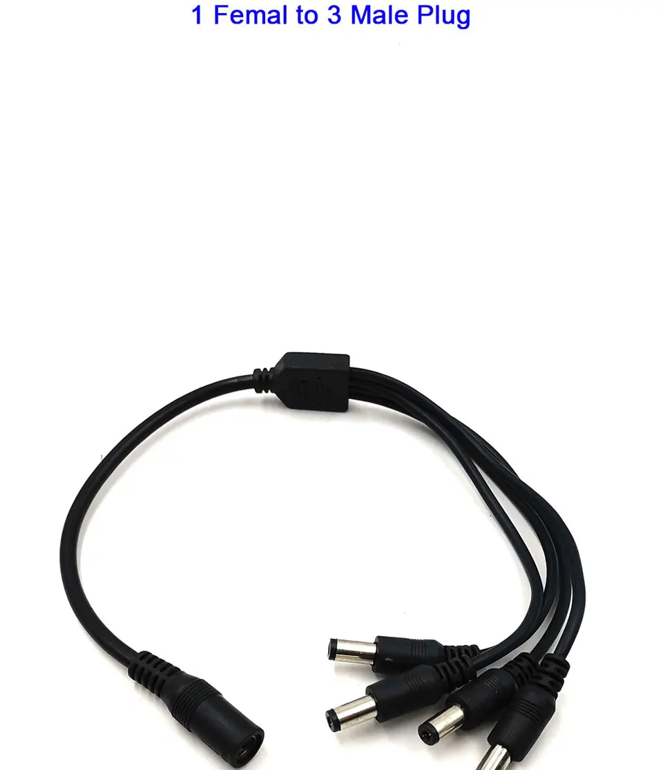 dc connector plug 1 femal to 2 3 4 5 8 male plug  Jack Splitter Adapter cable (3)
