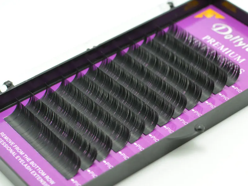 Velkoobchod 10ks individuum norek řasa prodloužení měkké černá falešná falešný oko lashes9-14mm líčení toool freeshipping