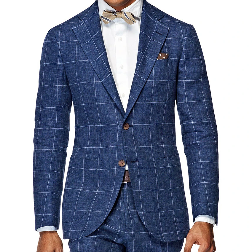 Beweegt niet racket weggooien Custom Mens Pak Essentials Slim Fit Ruit Suit Maatpak Donkerblauw Ruit  Pakken Voor Mannen, elegant Pak|windowpane suit|suits businesssuits for men  - AliExpress