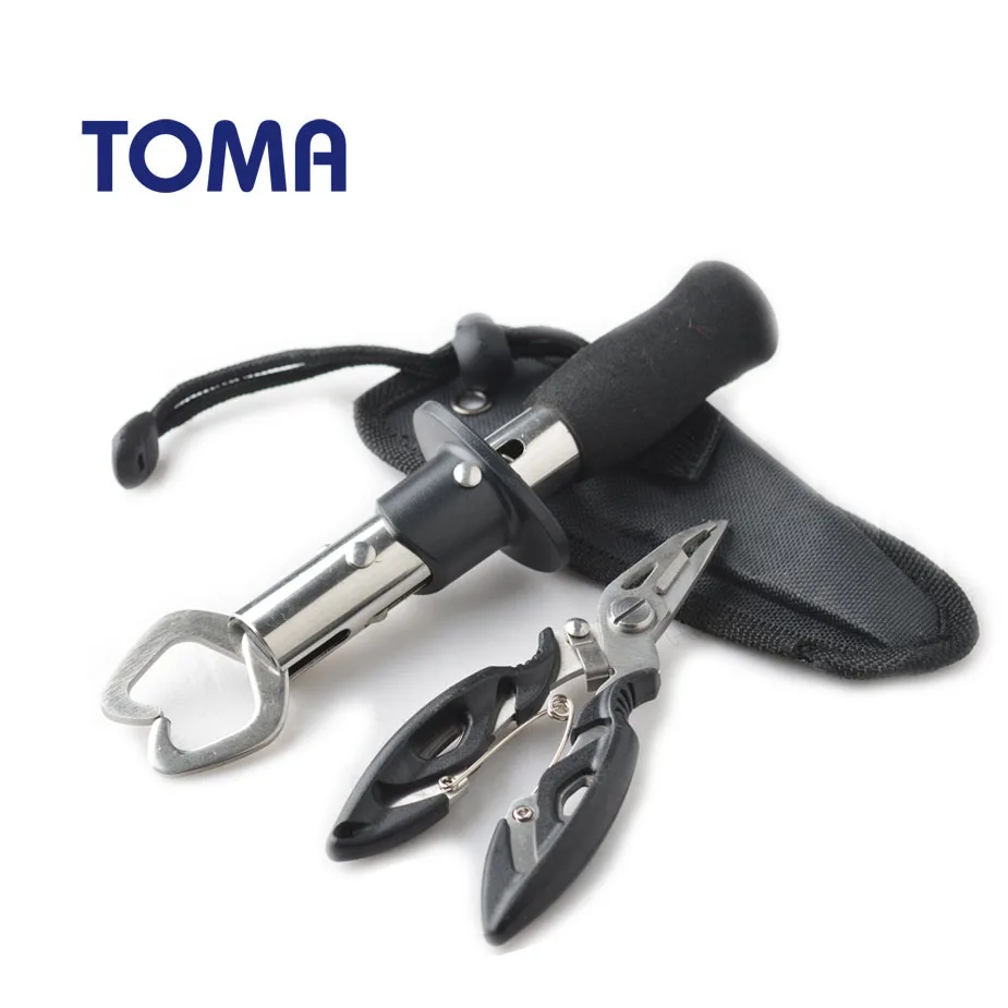 Набор рыболовных инструментов TOMA из нержавеющей стали, рыболовные ручки 180 мм, управление со шкалой+ многофункциональные рыболовные плоскогубцы, Рыболовный инструмент