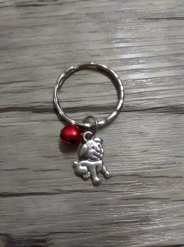 Small Dog baby&ampCopper Bell Vintage Silvers Paw Charms Mixed Keychain For Keys Ring Key Chain DIY Accessories 20pcs D266 | Украшения и