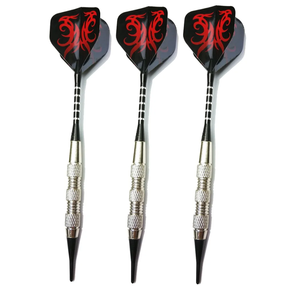 3pcs Professional Soft Darts 17g Steel Dart Shaft PET Flights With box