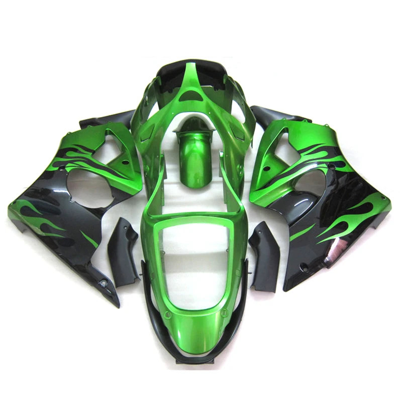 Обновленный впрыск комплект обтекателей для KAWASAKI Ninja 2000 2001 2002 ZX6R спортивный мотоцикл обтекатели комплект ZX 6R 00-02 зеленый черный комплект