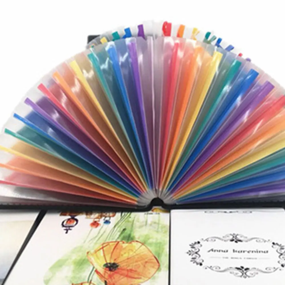 Expanding File Folder 24 Pockets Black Accordion A4 Folder Home Office