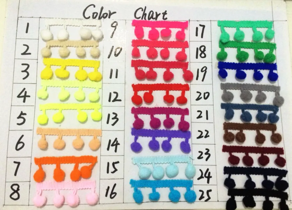 

60 yards Large Pom Pom Trim (pom size 1.2 cm), Pom Pom Trim, Trim set, Wholesale trim, Pom Pom Fringe, Rainbow Trim big