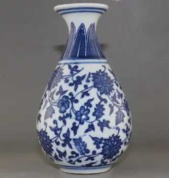 

RARE BLUE AND WHITE PORCELAIN FLOWER VASE OF CHINESE ANTIQUE