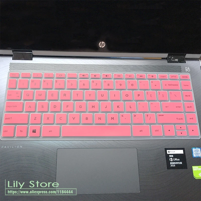 Сенсорный экран для ноутбука Hp Pavilion X360 14-Ba078Tx 14-Ba063Tx Ba064Tx Новинка года 14-дюймовый силиконовая защитная накладка для клавиатуры кожного покрова Клавиатура ноутбука - Цвет: pink