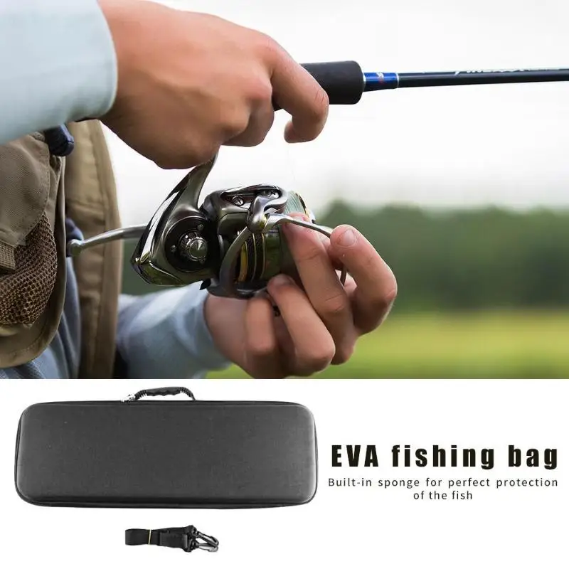 ##BUY Fishing Rod Bag Shockproof Fishing Rod Case Carrier Bag Built in Sponge EVA Shockproof Fishing Tackle Storage Pack Handbag Pesca