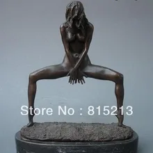 Bi0091 Западная Чистый Бронзовый Мраморная статуя Искусство обнаженная девичья Классический Скульптура