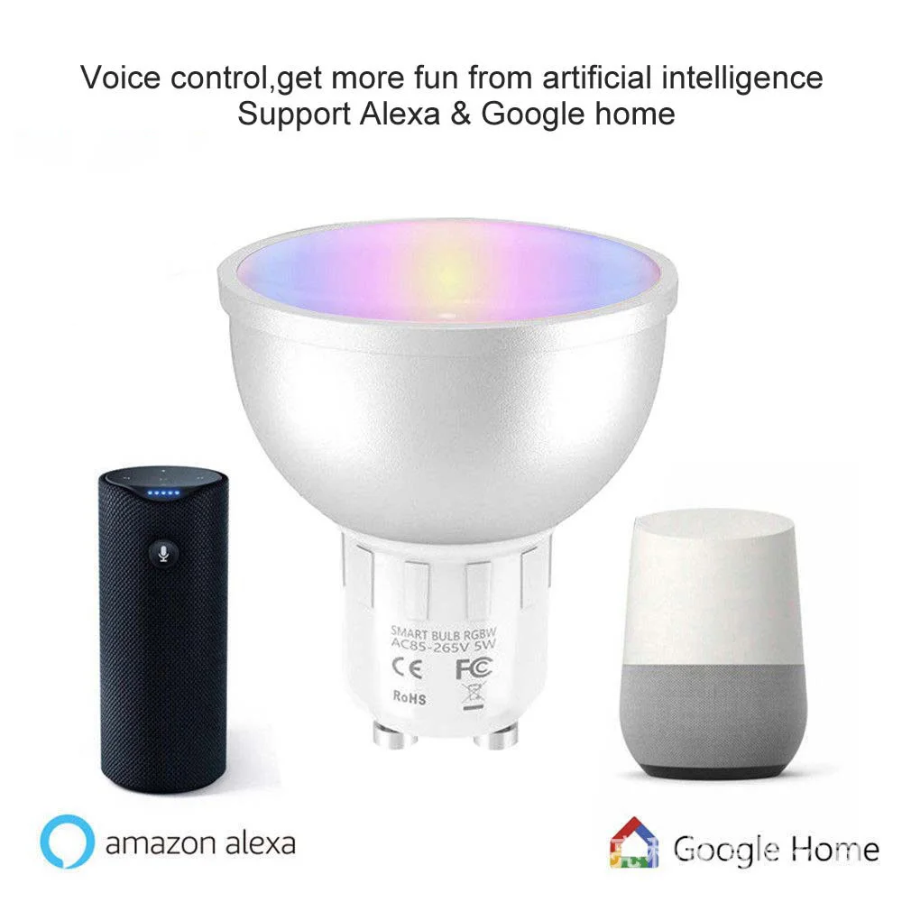 

Smart home products LED wifi light cup for alexa/Google home voice-activated toned light LED bulb light with app remote control