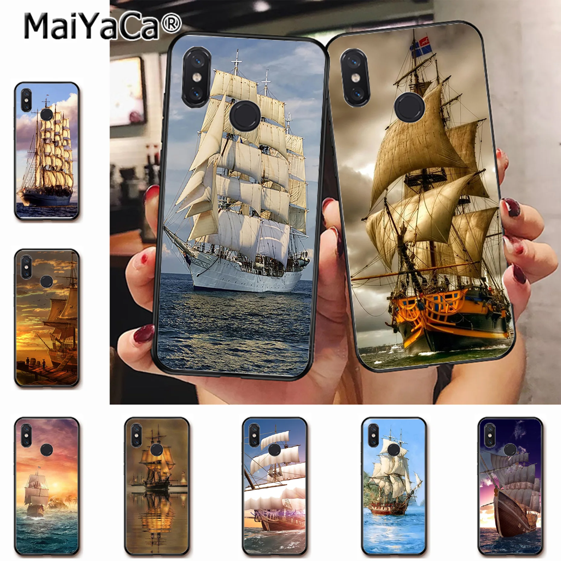 

MaiYaCa sailing Ship Sightseeing boat Pirate Ship phone case for xiaomi mi 6 8 se note2 3 mix2 redmi 5 5plus note 4 5 5