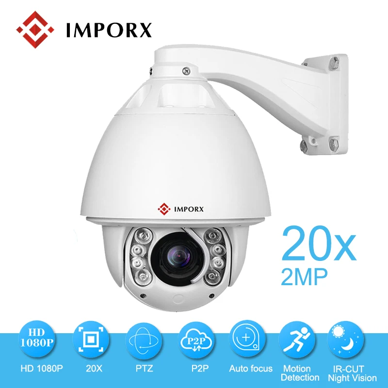 

Auto Motion Tracking PTZ IP Camera Outdoor 720P High Speed Dome Camera 20x Zooms CCTV Camera Support Audio And SD