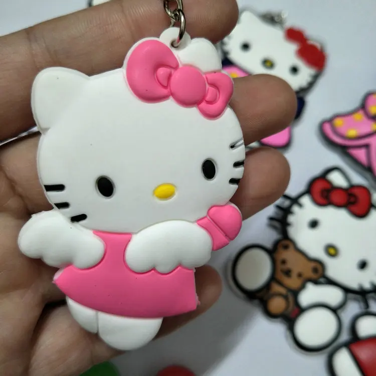 Double-Face Hello Kitty Cartoon Keyring - KawaiiMerch.com